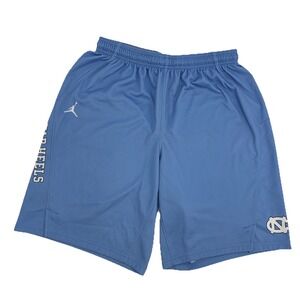 North Carolina Tar Heels Shorts Women's L Blue Jordan Basketball Team Issue
